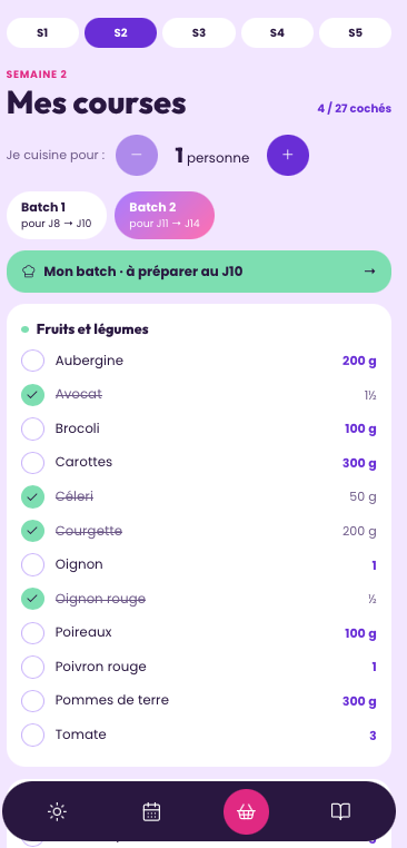 Ta liste de courses automatique