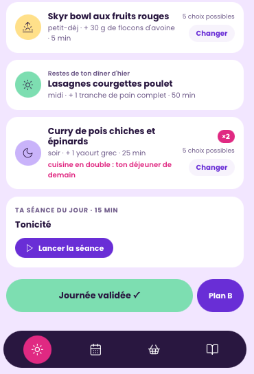 Tes menus pour 30 jours