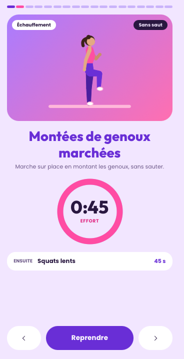 8 séances de 15 minutes